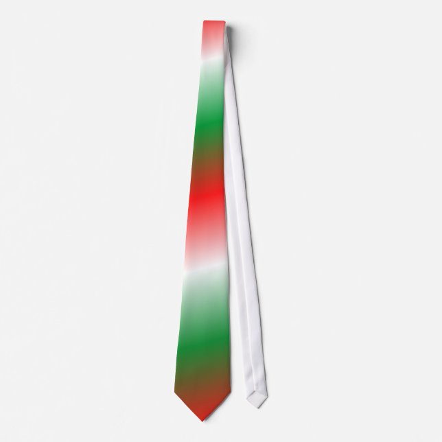Rouge blanc vert festif fade vacances cravate (Devant)