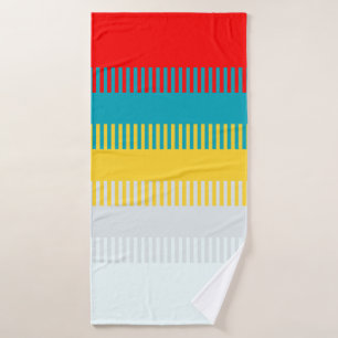 Rouge Bleu Jaune Blanc Gris Chic Motif unique