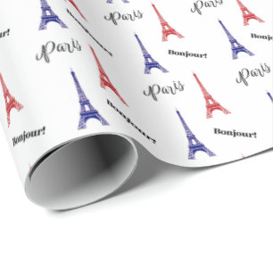 Rouge Bleu Paris Papier cadeau enveloppé France