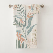 Rouge Botanique Sauge Motif Aquarelle Feuille