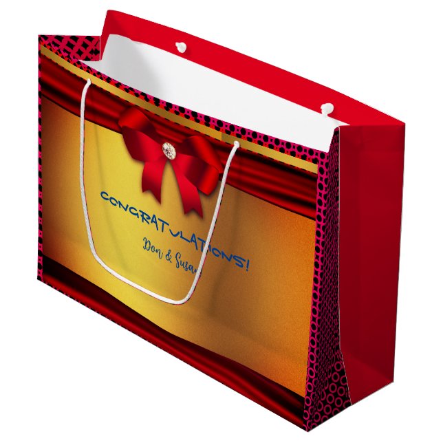 Rouge - Célébration de mariage et plus - Grand sac (Devant Angle)