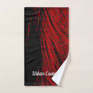 Rouge Cheval Mane Serviette Abstraite main