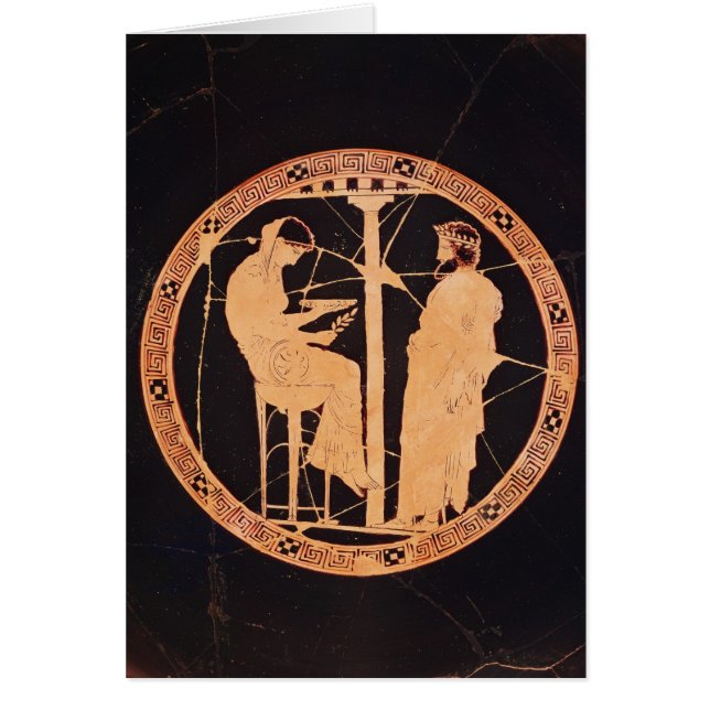Rouge-chiffre athénien kylix dépeignant Aegeus (Devant)