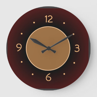 Rouge clair brun avec horloge de cuisine Tan Cente