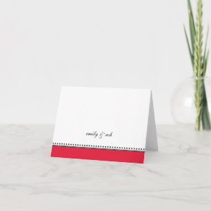 Rouge classique avec Carte pour notes à points noi