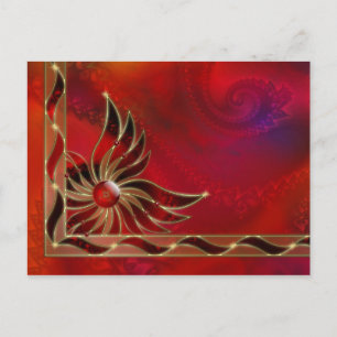 Rouge comme carte postale flamme