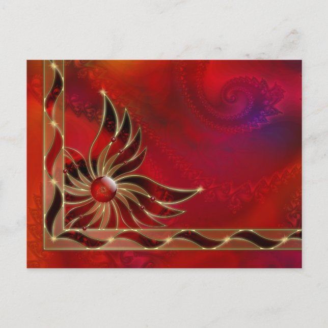 Rouge comme carte postale flamme (Devant)