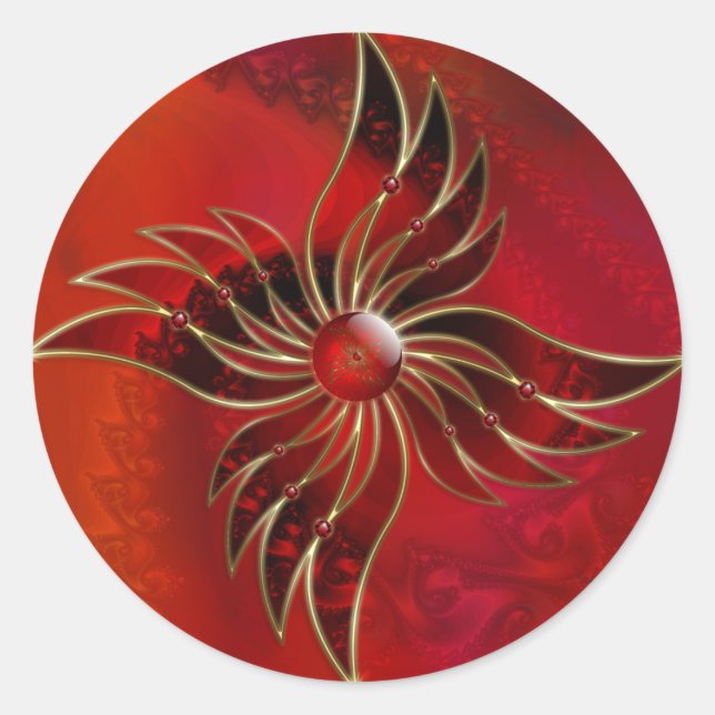 Rouge comme Stickers de flamme (Devant)