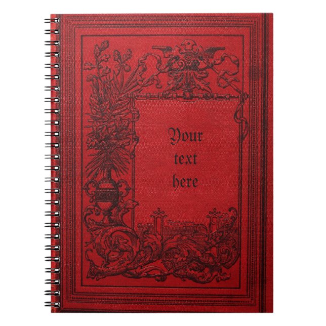 Rouge cuir look Vintage livre couverture Goth carn (Devant)