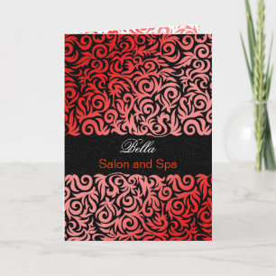 rouge damask Business Merci Cartes