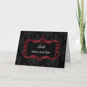 rouge damask Business Merci Cartes