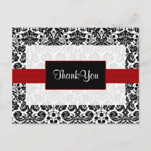 rouge damask ThankYou Cartes