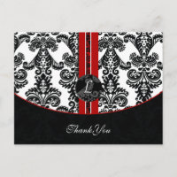 rouge damask ThankYou Cartes