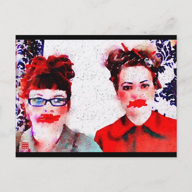 Rouge dans la carte postale face (Devant)