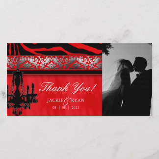 Rouge d'argent de lustre de Photocard de Merci