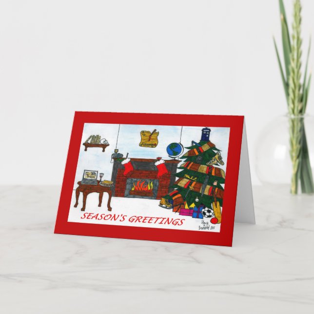 Rouge de carte de Noël de TSSB (Devant)