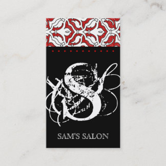 Rouge de damassé de carte de visite de beauté