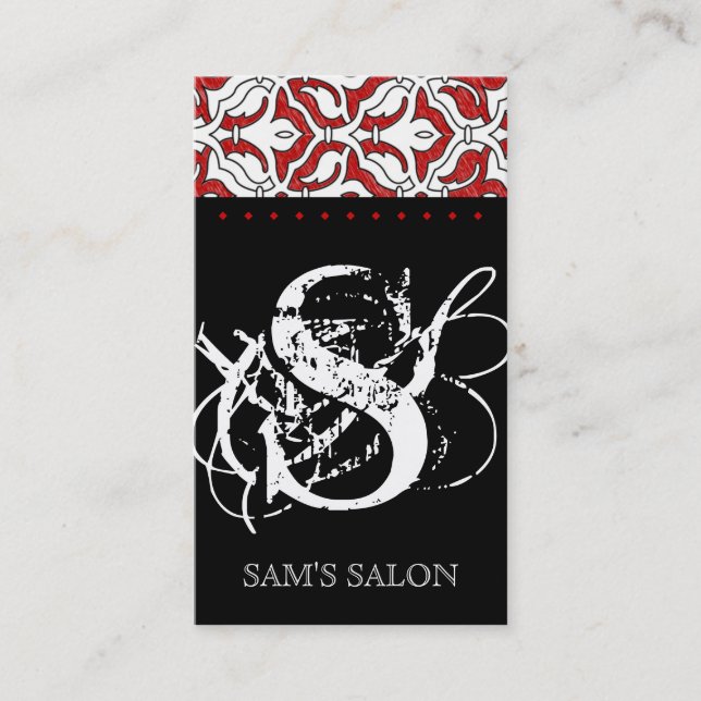 Rouge de damassé de carte de visite de beauté (Devant)
