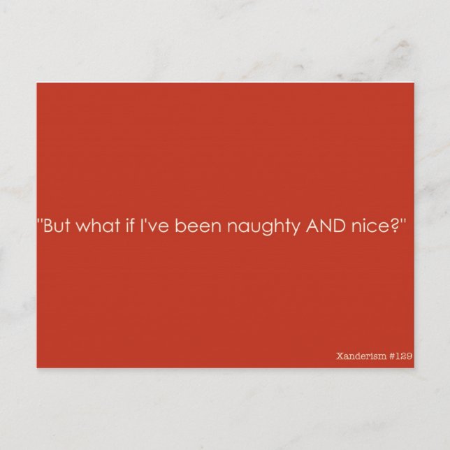 Rouge de Naughty&Nice de carte postale de Noël de (Devant)