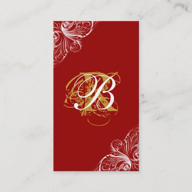 Rouge de wedding planner de carte de visite (Devant)