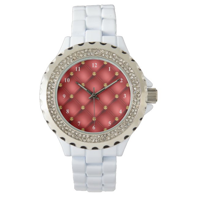 Rouge Diamants Or Tufé Montre (devant)