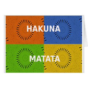 Rouge doré Vert Hakuna Matata