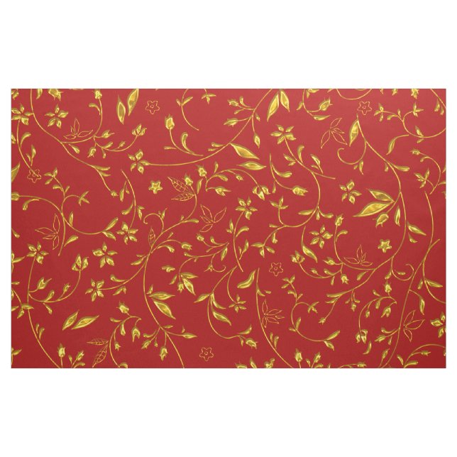 Rouge élégant de tissu de damassé (Fat Quarter)