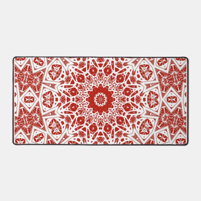 rouge et blanc, bandana ethnique (Recto)