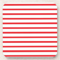 Rouge et blanc barre des dessous de verre