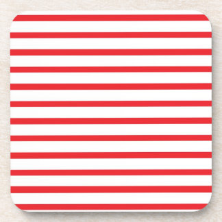 Rouge et blanc barre des dessous de verre