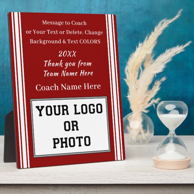 Rouge et blanc, Entraîneurs Plaques avec photo d'é (Côté)