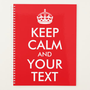 Rouge et blanc Gardez le calme et votre texte