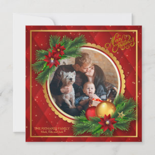 Rouge et carte photo de Jacquard d'or