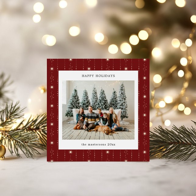 Rouge Et Crème Étoiles Papier Peint Photo Carte De (Créateur téléchargé)