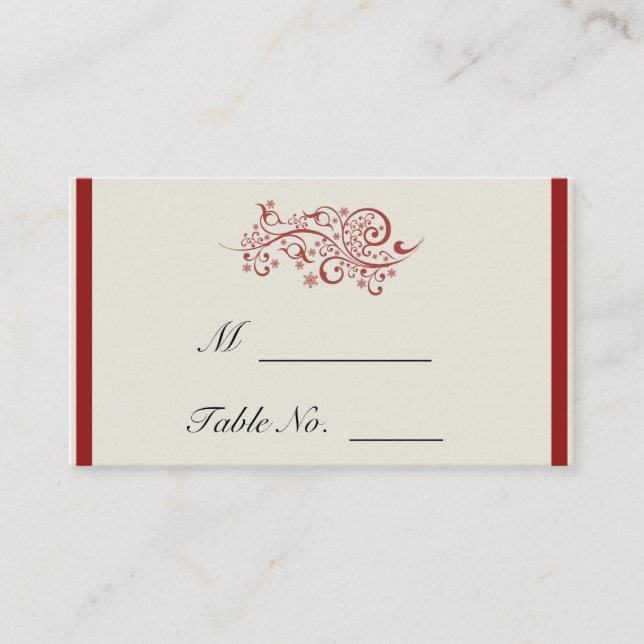 Rouge et ivoire Filigree Vintage Wedding Cartes de (Devant)