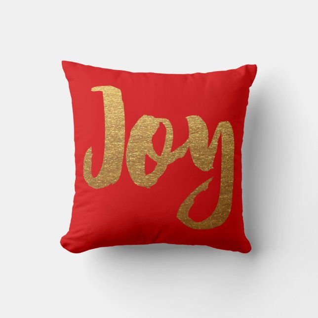 Rouge et joie de coussin de Noël d'or (Recto)