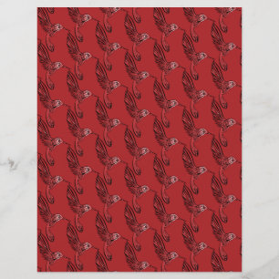 Rouge et noir Hummingbirds II Papier à scandale