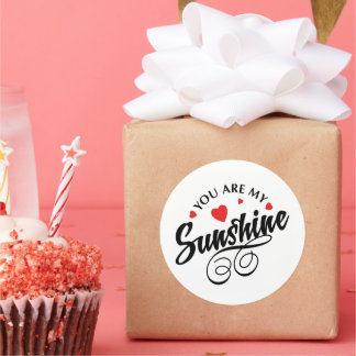 Rouge et noir mon autocollant rond soleil