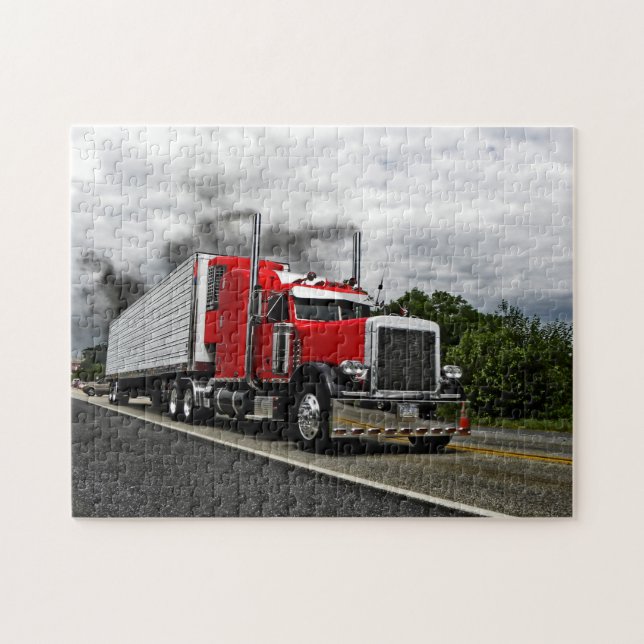Rouge et puzzle de Rollin Peterbilt (Horizontal)