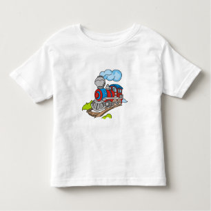 Rouge et T-shirts et cadeaux bleus de train