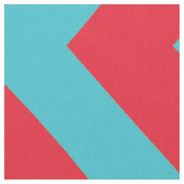 Rouge et tissu bleu de rayure de Chevron d'Aqua (Fermer)