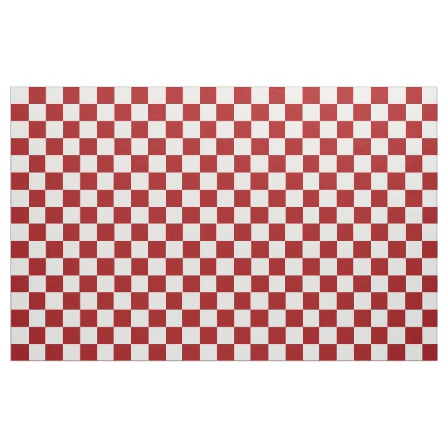 Rouge et tissu vérifié par blanc (Fat Quarter)