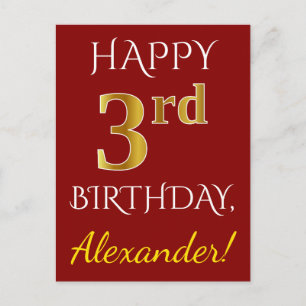 Rouge, Faux Gold 3e anniversaire + Carte postale N