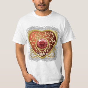 Rouge Faux Jewel Fée Coeur T-shirt