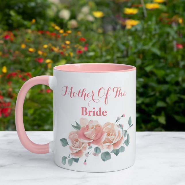 Rouge Féminin mère de la mariée Mug Aquarelle (Créateur téléchargé)