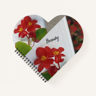 Rouge floral + Carnet blanc