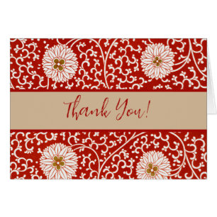 Rouge Floral Vibrant Ornate Classé Motif