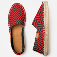 Rouge foncé brillant et noir, style africain d'art