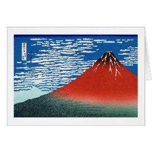 Rouge Fuji Hokusai Art japonais