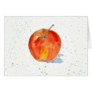 Rouge Gala Pomme Fruit Aquarelle Peinture Art Blan